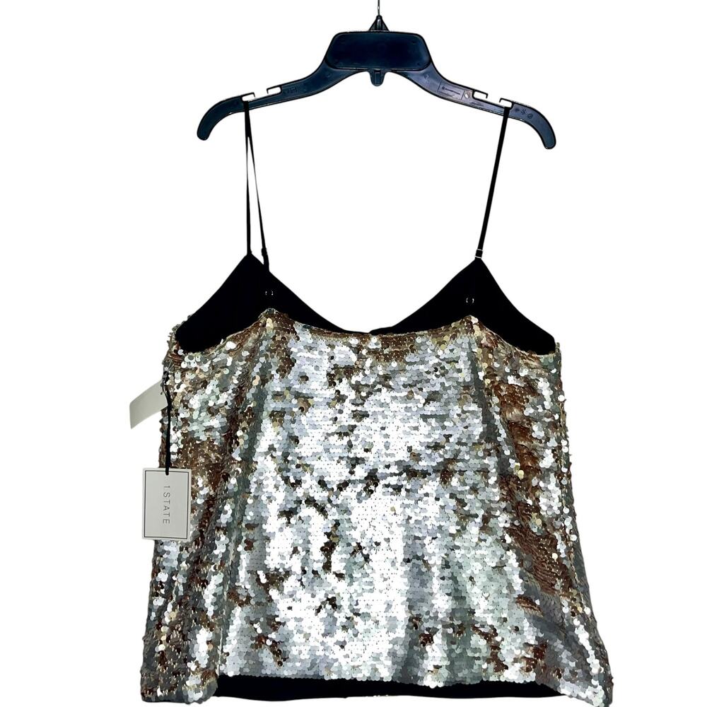 1.State Sequin Top Meteallic Cami - Picture 5 of 12